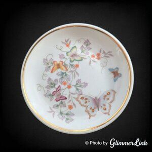 Vintage 1979 Avon Porcelain Butterfly Jewelry Trinket Dish 22K Gold Trim Brazil